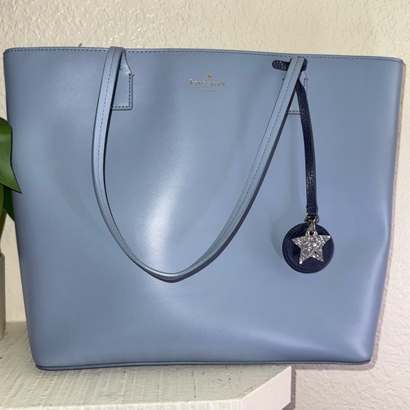 kate spade Handbags - Kate Spade NY Grecia Kearny Street Blue Tote Bag Star & Moon Dusk City Scape